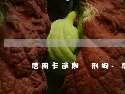 信用卡逾期會刑拘-信用卡逾期會刑拘嘛