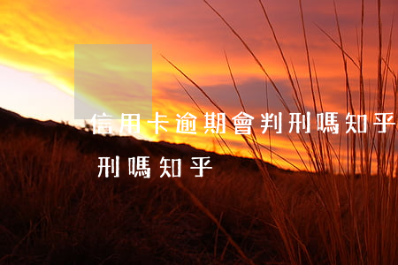 信用卡逾期會判刑嗎知乎-信用卡逾期會判刑嗎知乎