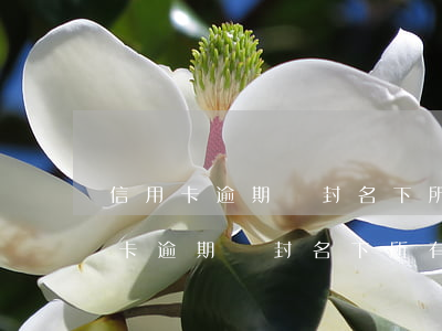 信用卡逾期會封名下所有信用卡賬戶嗎（信用卡逾期會封名下所有信用卡）
