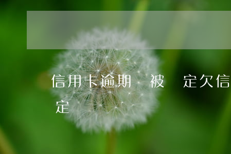 信用卡逾期會被鎖定(欠信用卡銀行卡會被鎖定嗎)