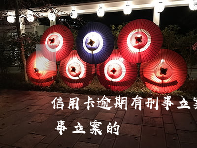 信用卡逾期有刑事立案的嗎(信用卡逾期有刑事立案的嗎)