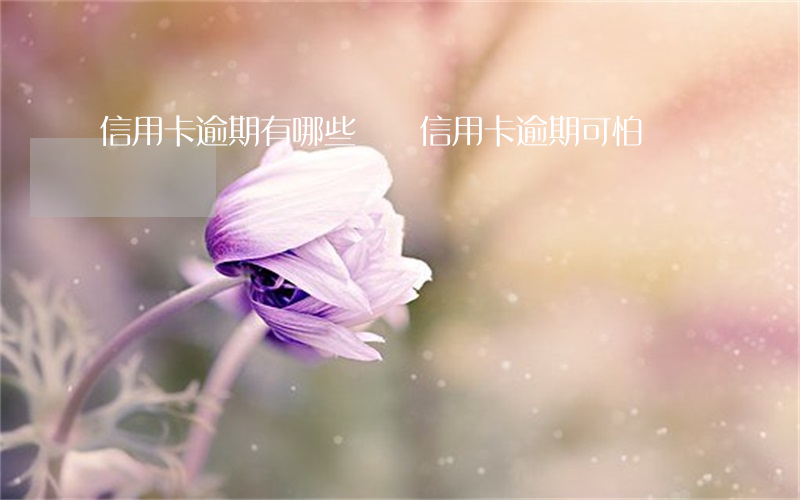 信用卡逾期有哪些煩惱(信用卡逾期可怕嗎)