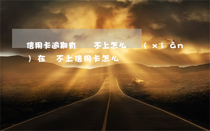 信用卡逾期有錢還不上怎么辦(現(xiàn)在還不上信用卡怎么辦)
