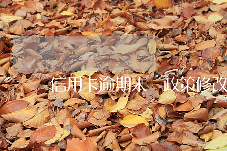 信用卡逾期未還政策修改(逾期不還信用卡)