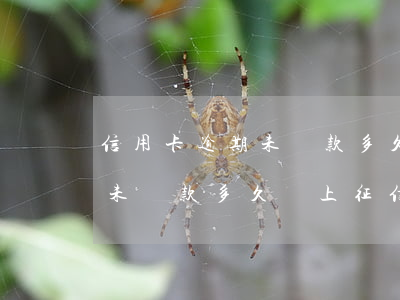 信用卡逾期未還款多久會上征信 信用卡逾期未還款多久會上征信系統(tǒng)