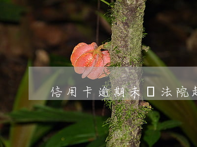 信用卡逾期未還法院起訴會怎樣