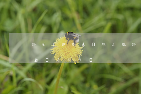信用卡逾期未還能上征信嗎(征信有逾期未還能辦信用卡嗎)