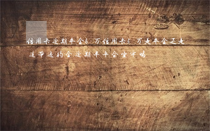 信用卡逾期本金6万 信用卡5万是本金还是连带违约金逾期半年会坐牢吗