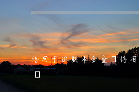 信用卡逾期本金查詢(信用卡逾期本金查詢電話)