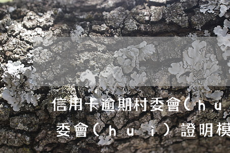 信用卡逾期村委會(huì)(信用卡逾期村委會(huì)證明模板)