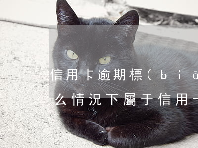 信用卡逾期標(biāo)紅是什么意思(什么情況下屬于信用卡逾期)