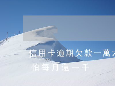 信用卡逾期欠款一萬六千多(欠信用卡逾期別怕每月還一千)