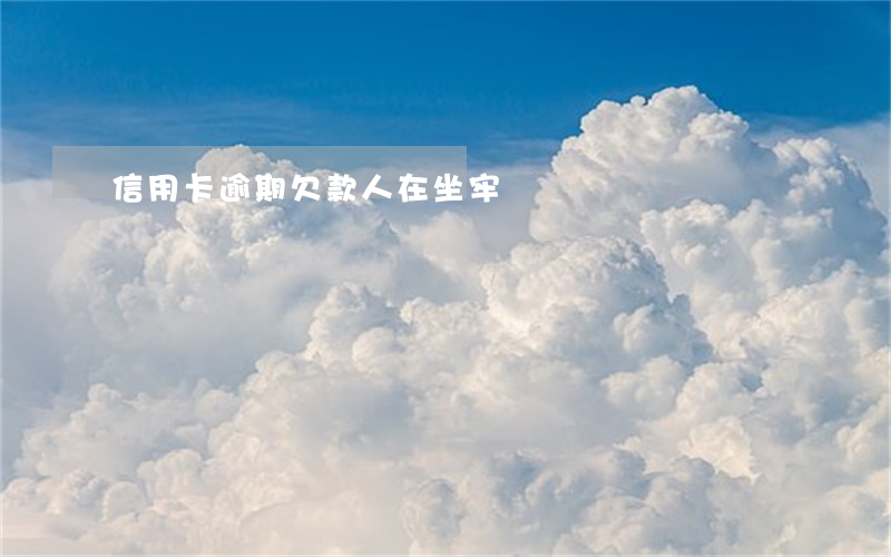 信用卡逾期欠款人在坐牢