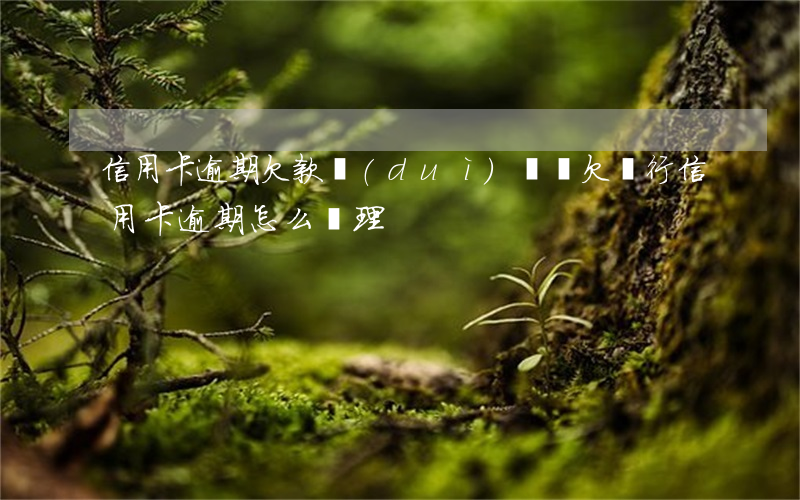 信用卡逾期欠款對(duì)賬單(欠銀行信用卡逾期怎么處理)