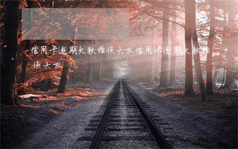 信用卡逾期欠款经侦大队(信用卡逾期欠款经侦大队)