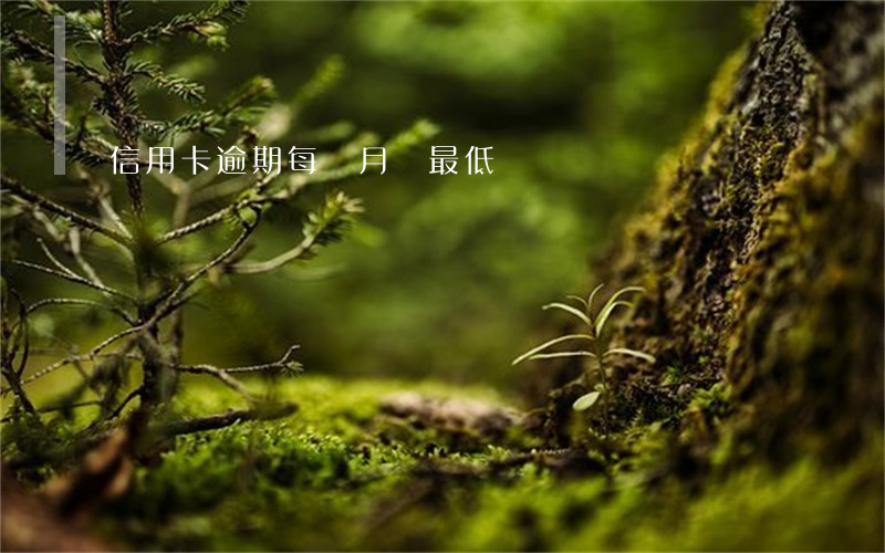 信用卡逾期每個月還最低