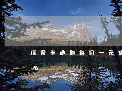 信用卡逾期每月一元 信用卡逾期每月一元怎么還