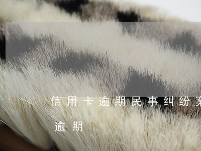 信用卡逾期民事纠纷案由(民法典关于信用卡逾期)