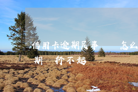 信用卡逾期民事訴訟怎么辦(為什么信用卡逾期銀行不起訴)