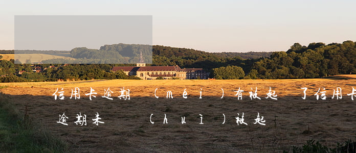信用卡逾期沒(méi)有被起訴了(信用卡逾期未還會(huì)被起訴嗎)