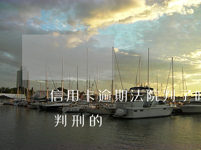 信用卡逾期法院判了吗(有没有信用卡逾期被判刑的)
