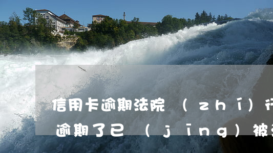 信用卡逾期法院執(zhí)行視頻(信用卡逾期了已經(jīng)被法院判決了怎么辦)