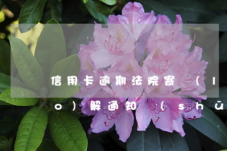 信用卡逾期法院寄來(lái)調(diào)解通知書(shū)(我今天收到信用卡逾期逮捕通知書(shū))