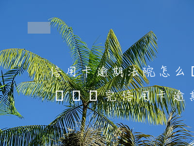 信用卡逾期法院怎么強制執(zhí)行 房貸沒還完信用卡逾期法院能強制執(zhí)行嗎