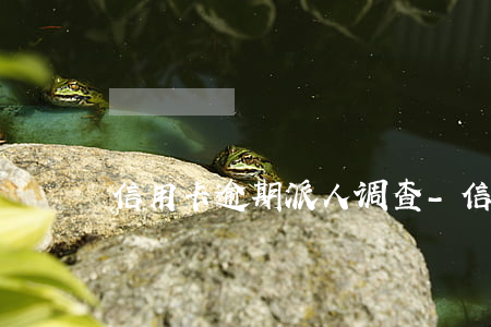 信用卡逾期派人调查-“信用卡逾期”