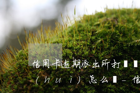 信用卡逾期派出所打電話(huà)讓去，會(huì)怎么樣-信用卡逾期派出所打電話(huà)讓去,會(huì)怎么樣嗎