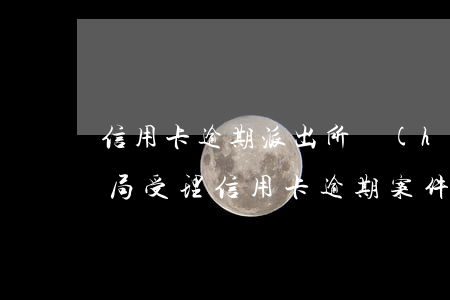 信用卡逾期派出所會(huì)處理嗎(公安局受理信用卡逾期案件嗎)