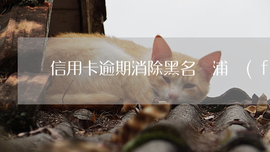 信用卡逾期消除黑名單浦發(fā)