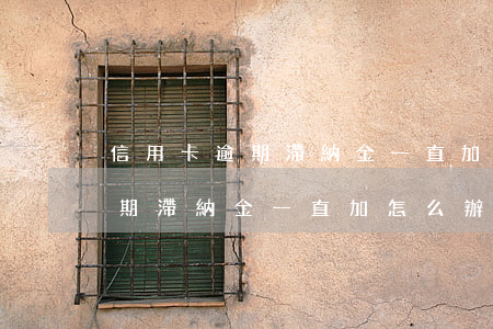 信用卡逾期滯納金一直加怎么辦-信用卡逾期滯納金一直加怎么辦理