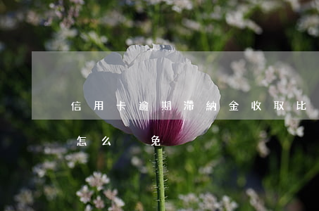 信用卡逾期滯納金收取比例(欠信用卡滯納金怎么減免)