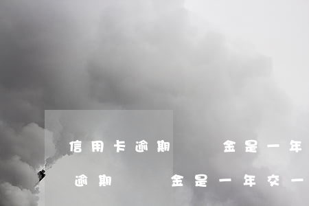 信用卡逾期滯納金是一年交一次嗎-信用卡逾期滯納金是一年交一次嗎怎么算