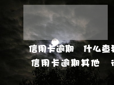 信用卡逾期為什么查我的房產-是不是一張信用卡逾期其他銀行都能查到