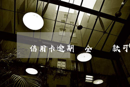 信用卡逾期無全額還款可以分期嗎