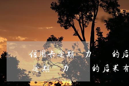 信用卡逾期無力償還的后果有哪些-信用卡逾期無力償還的后果有哪些呢