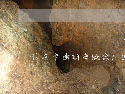 信用卡逾期率概念(10張信用卡逾期的后果)