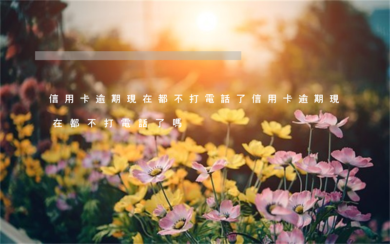 信用卡逾期現在都不打電話了(信用卡逾期現在都不打電話了嗎)