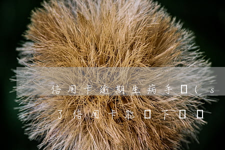 信用卡逾期生病手術(shù)能做嗎(逾期了信用卡能辦下來嗎)