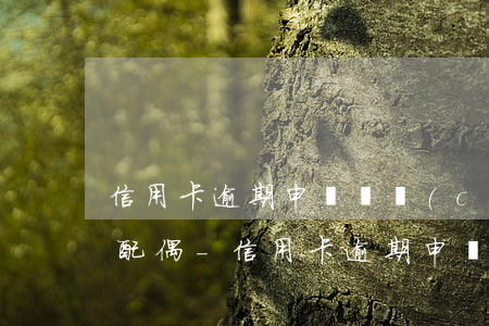 信用卡逾期申請財產(chǎn)保全包括配偶-信用卡逾期申請財產(chǎn)保全包括配偶征信嗎