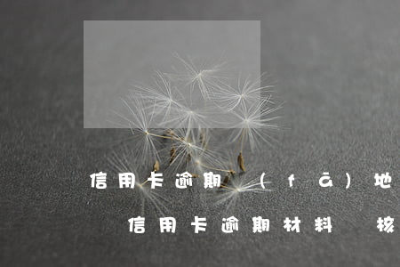 信用卡逾期發(fā)地址給報(bào)備(信用卡逾期材料審核報(bào)案中心)