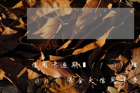 信用卡逾期發(fā)短信說要財產(chǎn)保全(欠信用卡多久可以保全財產(chǎn))