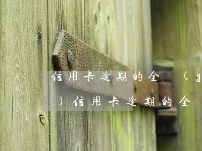 信用卡逾期的全國(guó)老賴(lài)(信用卡逾期的全國(guó)老賴(lài)名單)