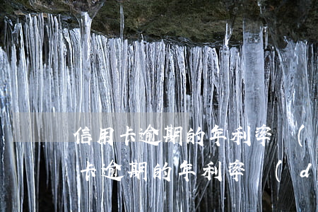 信用卡逾期的年利率達(dá)到多少(信用卡逾期的年利率達(dá)到多少算高利貸)