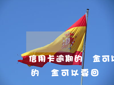 信用卡逾期的罰金可以要回嗎-信用卡逾期的罰金可以要回嗎