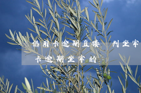 信用卡逾期直接會判坐牢嗎(有沒有因為信用卡逾期坐牢的)
