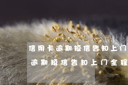 信用卡逾期短信告知上门全程录像-信用卡逾期短信告知上门全程录像是真的吗