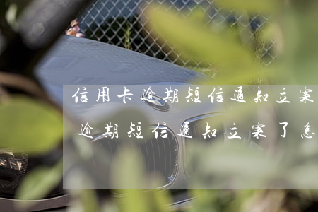 信用卡逾期短信通知立案了怎么辦-信用卡逾期短信通知立案了怎么辦理